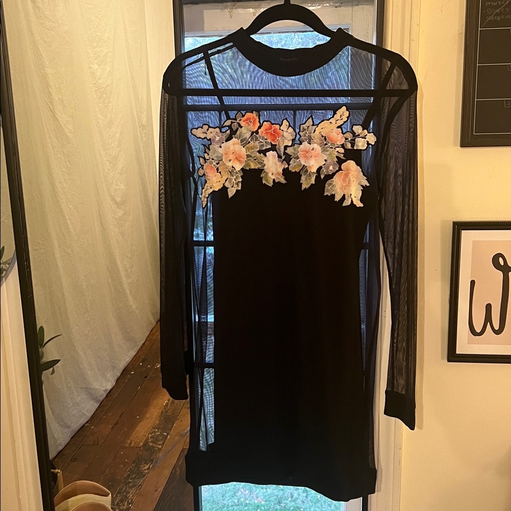 All Saints Black Mesh Dress